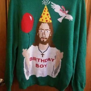 Happy Birthday Jesus Christmas Holiday Sweater